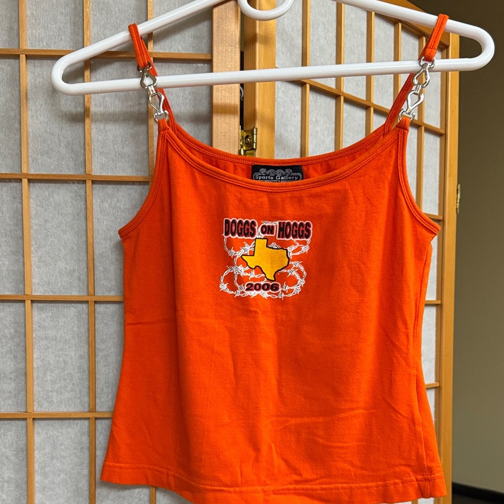 Orange Graphic Women's Motorcycle Rally Tank Top